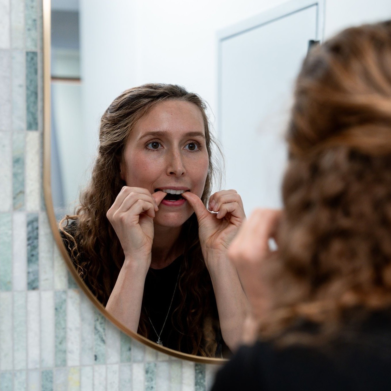 invisalign aligners on model